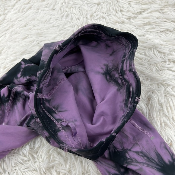 Lululemon Power Thru High-Rise Tight 25" Over Tie Dye Wisteria Purple Graphite - Picture 4 of 6
